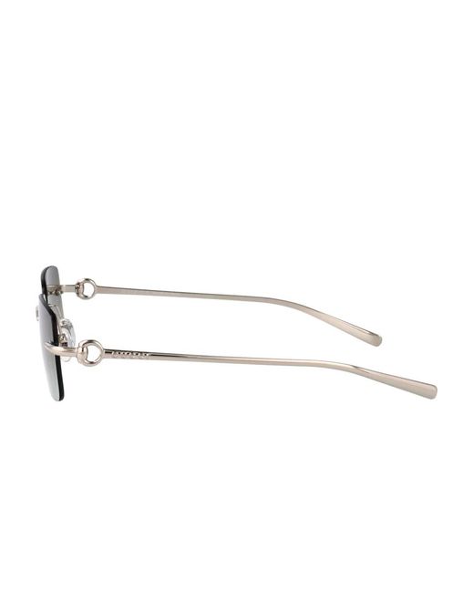 Gucci Gray Rectangle-Frame Sunglasses