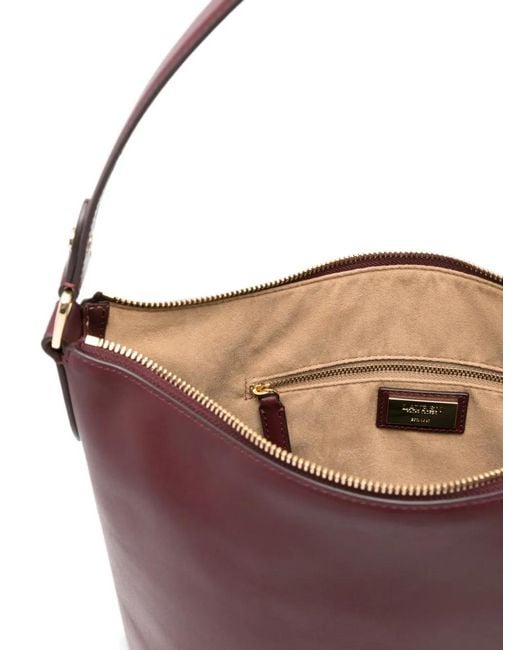 Ralph Lauren Purple Tasha Leather Shoulder Bag