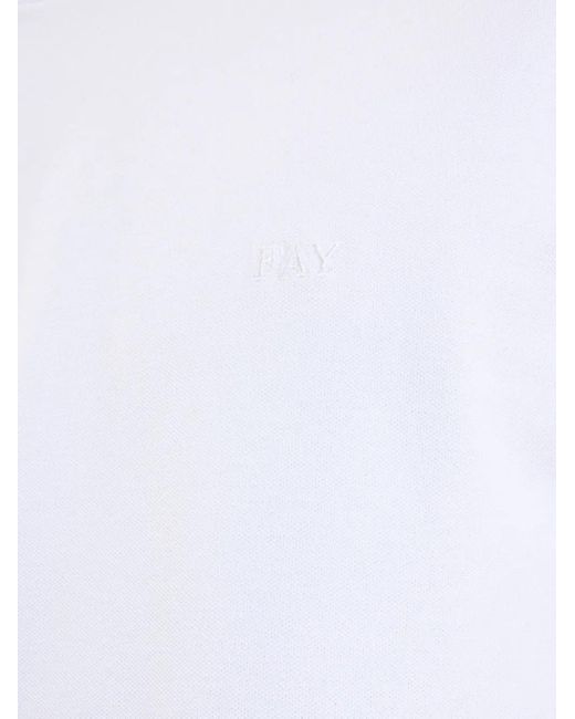 Fay White Piqué T-Shirt for men