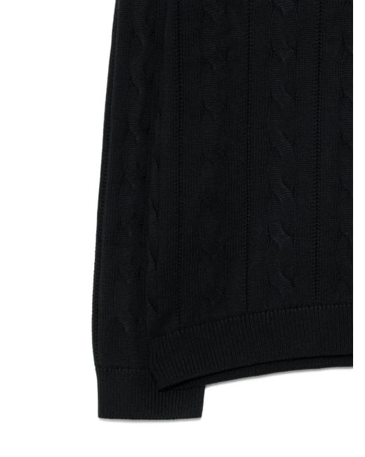 Paul Smith Black Cable-Knit Jumper for men
