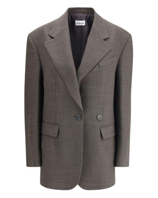 P.A.R.O.S.H. Gray Notched-lapel Single-breasted Blazer