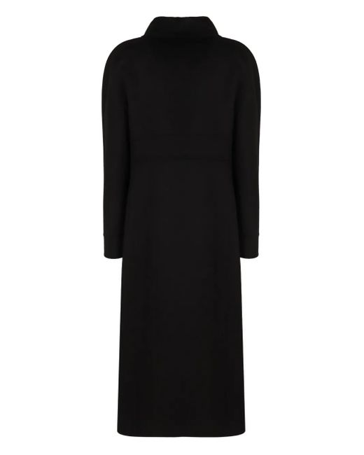 Valentino Garavani Black Double-Breasted Belted Coat