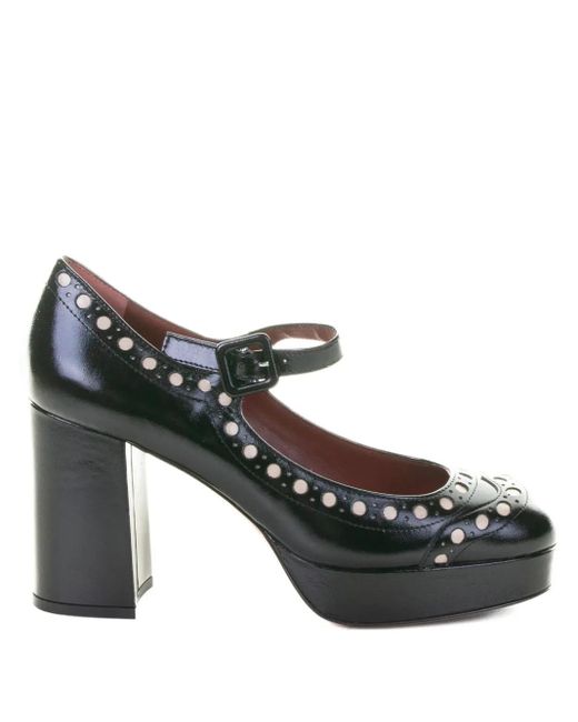 Roberto Festa 80 Mm Leren Pumps Met Plateauzool in het Black