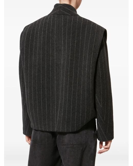 Isabel Marant Black Dyogo Pinstripe Button Jacket