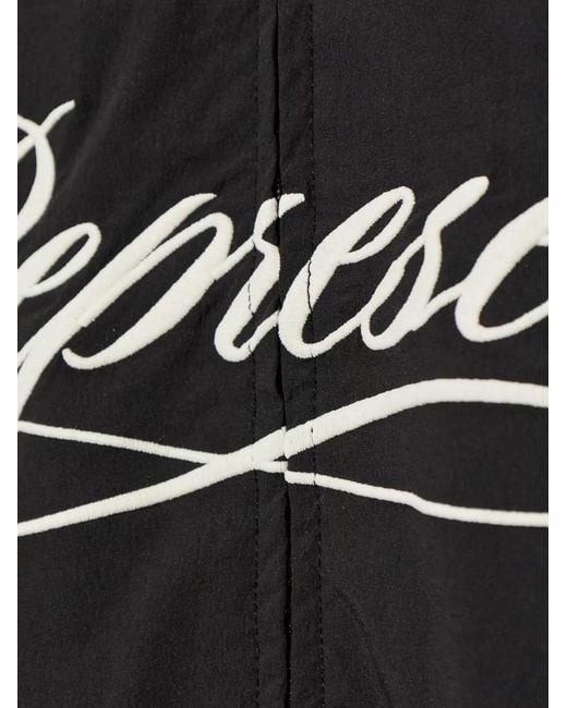 Represent Black Logo-Embroidered Panelled Jacket for men