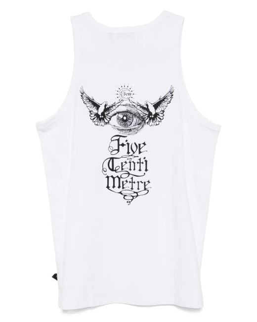 FIVE CM White Logo-Print Vest for men