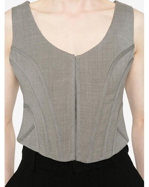 GIUSEPPE DI MORABITO Gray Paneled Top