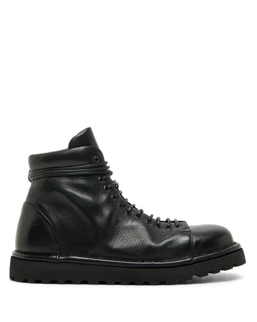 Marsèll Black Pallotola Pomice Leather Boots