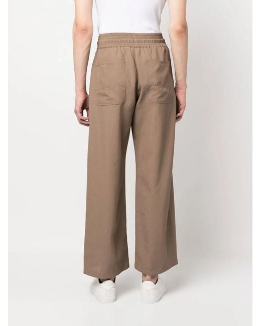Viktor & Rolf Brown Wide-Leg Drawstring-Waist Trousers for men