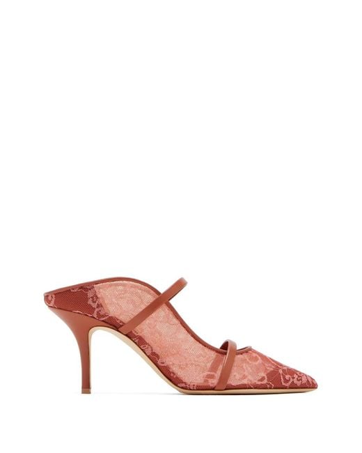 Malone Souliers Pink X Nojoud Alrumaihi Maureen Leather-Strap Mules