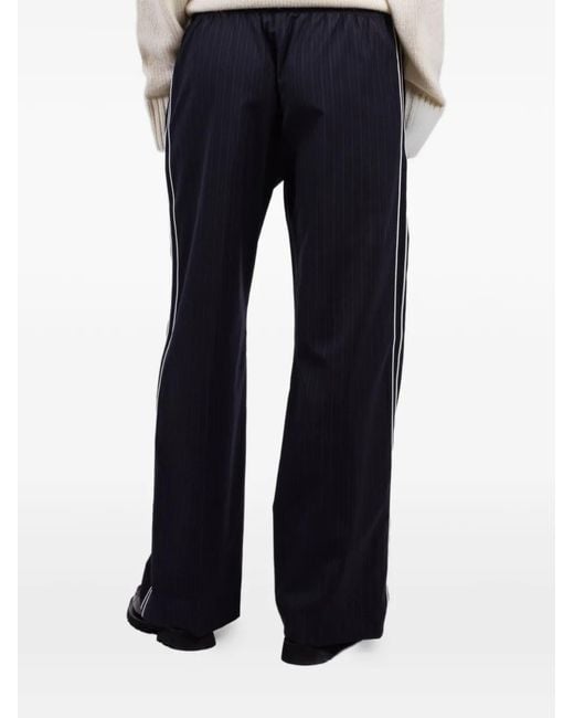 WE-AR4 Blue The Chaplin Pinstripe-Pattern Trousers