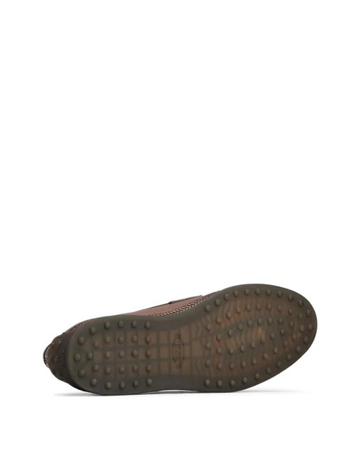 Tod's Brown Gomma Leather Mocassin Loafers for men