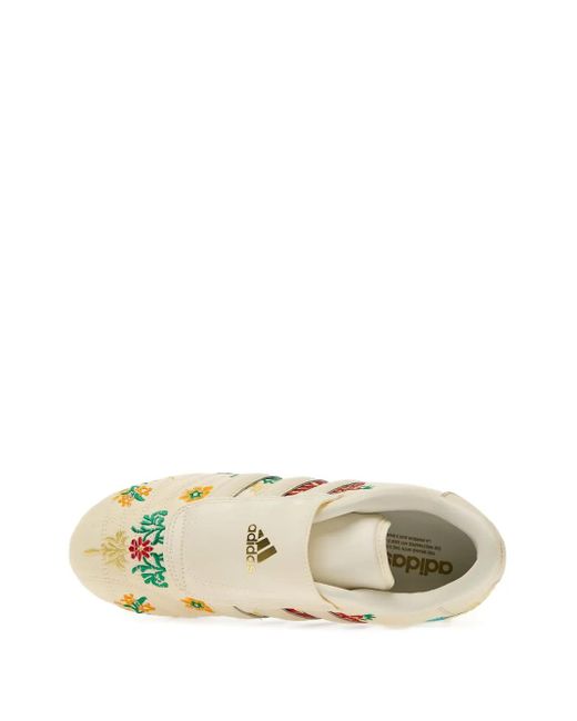 Adidas Metallic Taekwondo Floral-Embroidered Sneakers