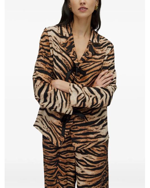 Sleeper Black Pyjama Mit The Bow Tiger-Print