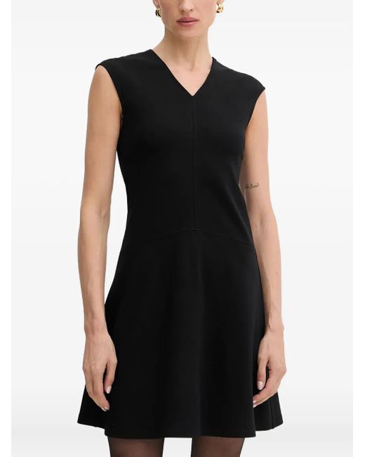 Robe Mi-Longue À Col V Boss en coloris Black