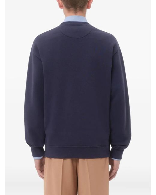 Valentino Garavani Blue Cotton Sweater for men