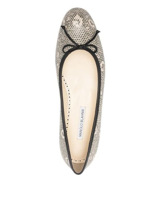 Manolo Blahnik Brown Verallim Ballet Flats