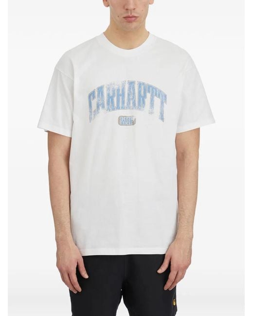 Carhartt White Lecture Logo-Detail T-Shirt for men