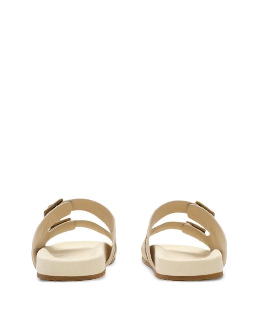 Burberry White Check Buckle Straps Sandals for men
