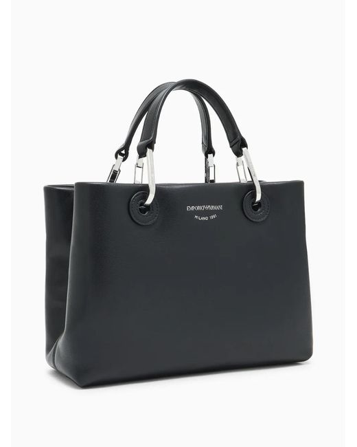 Emporio Armani Black Myea Top-Handle Leather Bag for men