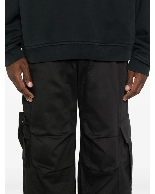 Rhude Black Wide Trousers for men