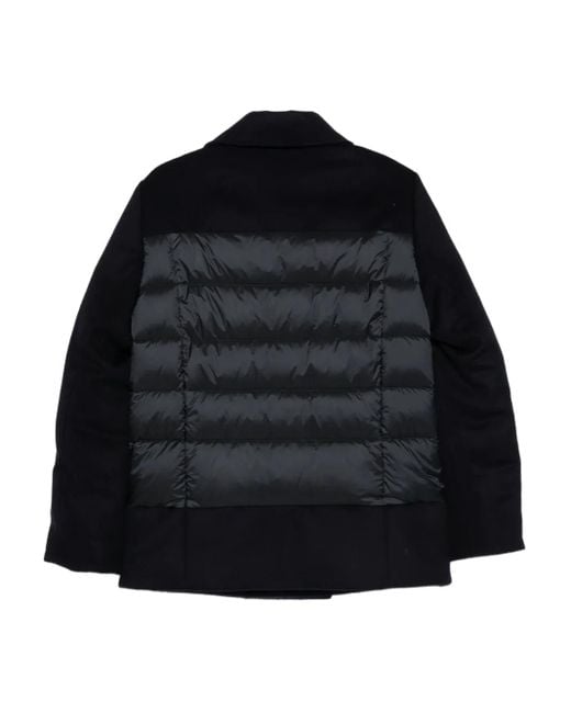Tatras Black Double-Breasted Quilted-Panel Jacket for men