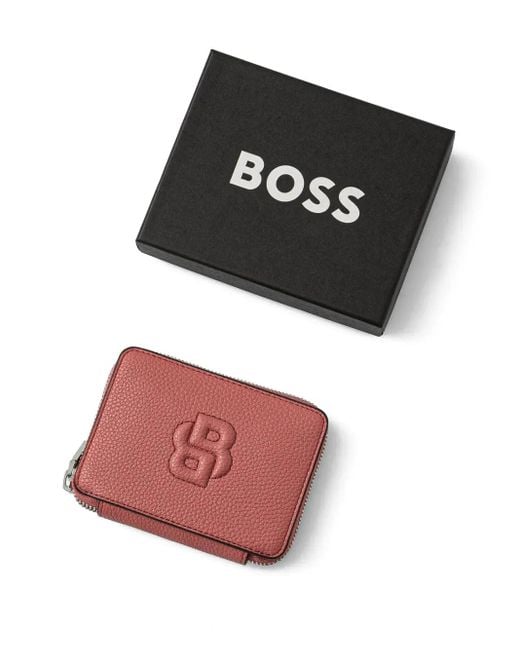 Boss Pink Double B-Monogram Wallet