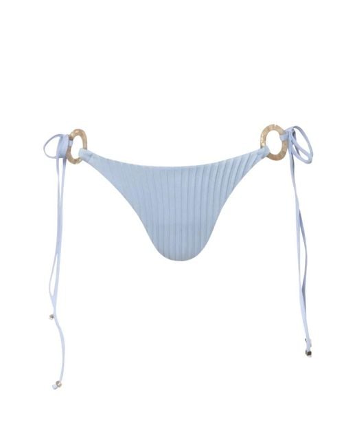 Baobab Blue Kima Ring-Detail Bikini Bottoms