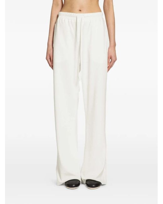 Thom Krom White Drawstring-Waist Track Pants