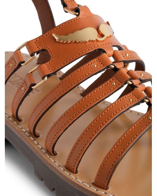 Zadig & Voltaire Brown Joe Leather Sandals