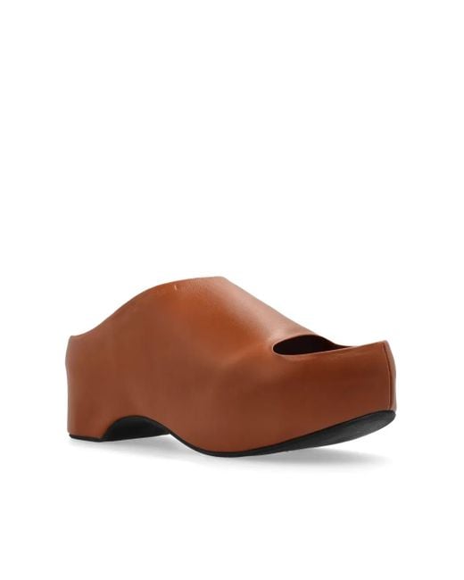 Marni Brown Sandals With 75Mm Wedge