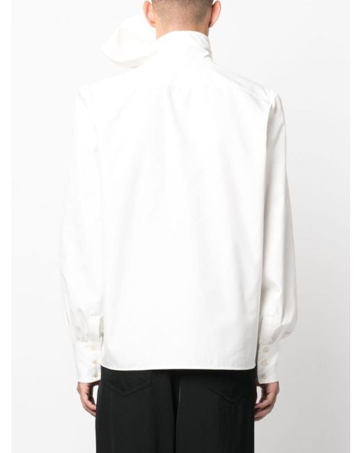 Camisa con cuello oversize Saint Laurent de hombre de color White