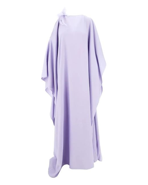 ‎Taller Marmo Purple Sza Sza Feather-Detail Maxi Dress