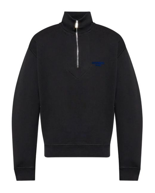 DSquared² Blue Logo-Embroidered Zip-Up Sweatshirt for men