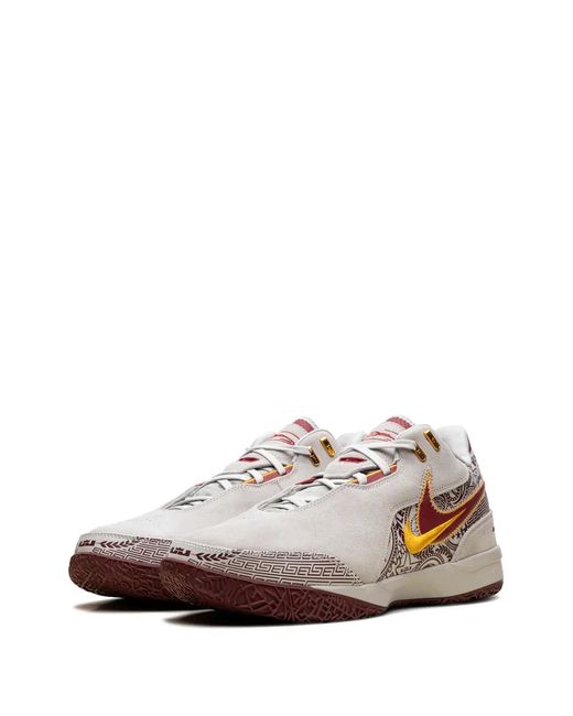 Nike Brown Lebron Nxxt Gen Ampd Ep Printed Low-Top Sneakers for men