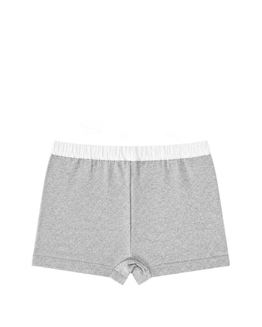 Entire studios White Logo-Patch Ribbed Shorts