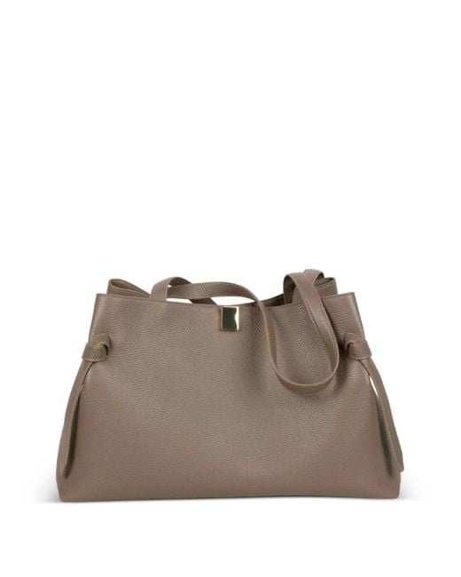 Yuzefi Brown Gyoza Knotted Tote Bag