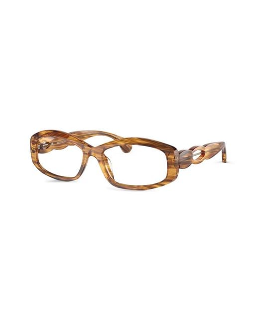 Alain Mikli Brown Rectangle-Frame Sunglasses