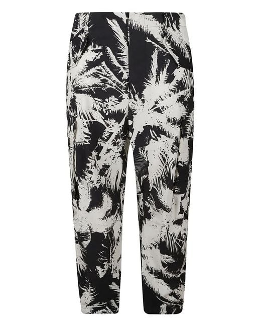 Laneus White Cotton Trousers for men