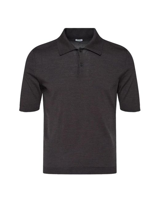 Jil Sander Black Short-Sleeve Polo Shirt for men