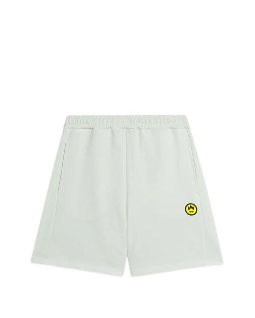 Barrow White Logo Shorts for men