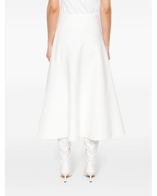 Jil Sander White Asymmetric Skirt