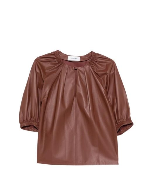 Yves Salomon Brown Sumac Lamb Shirt