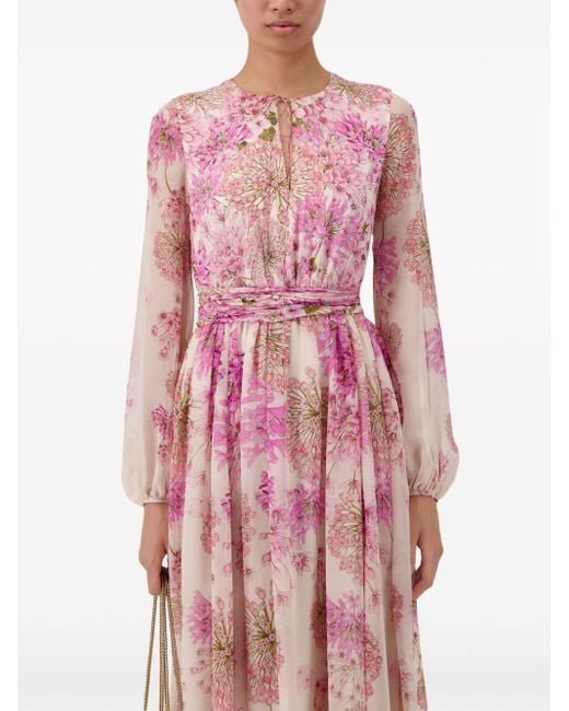 Giambattista Valli Pink Saint-rémy Silk Maxi Dress