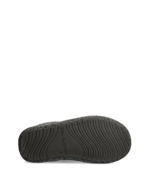EMU Black Barrington Quilted Slippers
