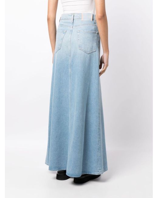 Mother The Sugar Cone Denim Maxi Skirt in Blue | Lyst