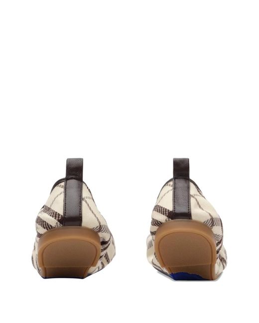 Burberry Natural Check Fawn Ballerinas