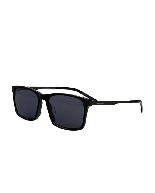 Boss Blue Rectangle-Frame Sunglasses for men