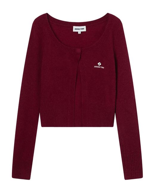 ShuShu/Tong Red Button Logo Cardigan