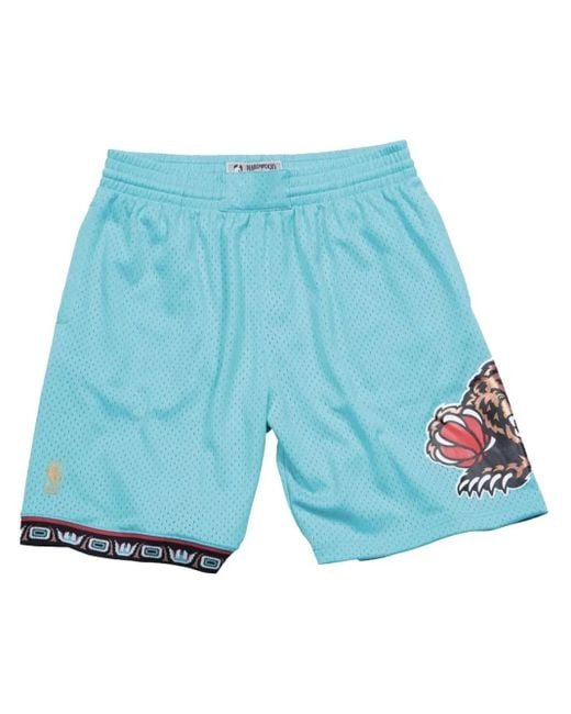 Mitchell & Ness Blue "Vancouver Grizzlies Road 1996-97" Swingman Shorts for men